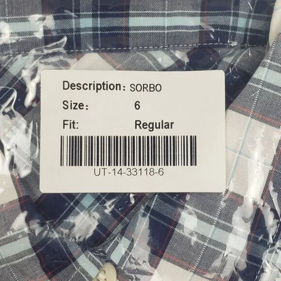 UNTUCKit Sorbo Shirt Women's 6 Cotton Button Up Blue White Red Plaid Regular Fit - Picture 10 of 16